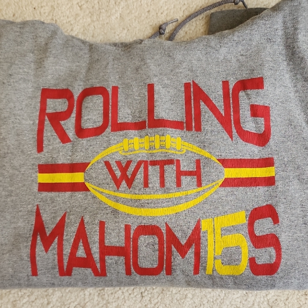 Gray Kansas City Chiefs Rolling with Mahom15s Sweatshirt